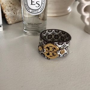 Tory Burch Double Clasp leather bracelet